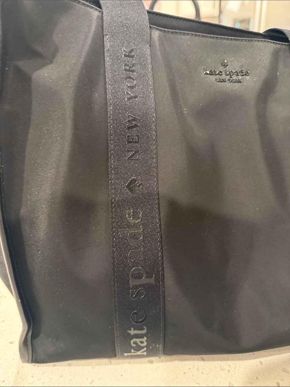 kate spade Black Nylon tote Bag with Logo Webbing - Picture 3 of 13